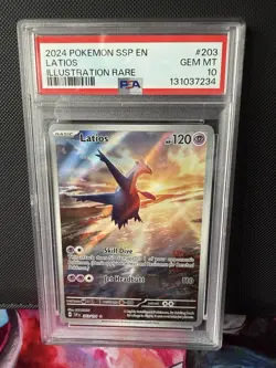 Pokemon TCG - Latios 203/191 - Surging Sparks - Illustration Rare - PSA 10 - Image 1