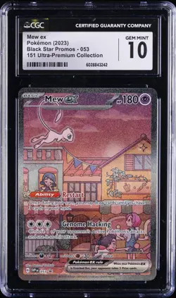 2023 POKEMON SVP EN-SV BLACK STAR PROMO #053 MEW EX CGC 10 GEM MINT - Image 1