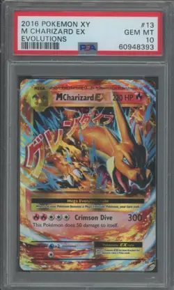 Pokemon TCG M Charizard EX 13/108 XY Evolutions PSA 10 - Image 1