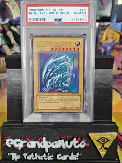 Yu-Gi-Oh! 2002 SDK-001 Blue-Eyes White Dragon PSA 10 Gem Mint North American - Image 1