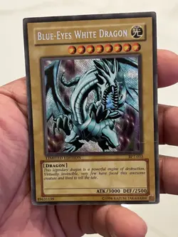 Blue-Eyes White Dragon BPT-003 Secret Rare REVERSE FOIL ERROR Yu-Gi-Oh TCG MP - Image 1