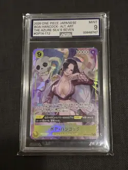 One Piece Boa Hancock OP14-112 SR Jap (Alt Art) The Azure Sea's Seven AGS 9 - Image 1