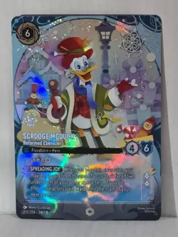 Disney Lorcana Winterspell Scrooge McDuck Reformed Ebenezer Enchanted 235/204 - Image 1