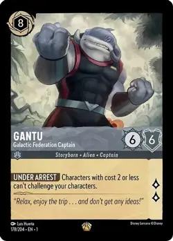 Disney Lorcana Gantu Galactic Federa Captain The First Chapter Legendary 178/204 - Image 1