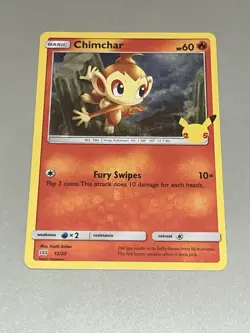 Pokemon TCG Chimchar 12/25 Holo Card 25th Anniversary McDonalds Promo 2021 NM/M - Image 1
