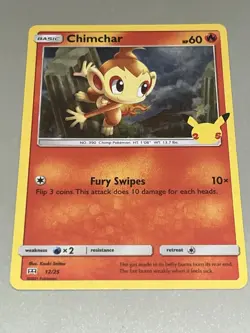 Pokemon TCG Chimchar 12/25 Holo Card 25th Anniversary McDonalds Promo 2021 NM/M - Image 3