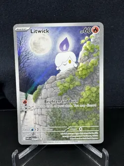 Litwick IR 101/086 SV White Flare Illustration Rare Pokemon Card NM - Image 2