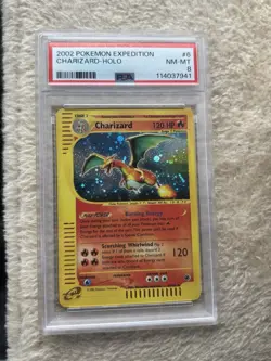 PSA 8 Charizard 6/165 Expedition E Series 2002 Pokemon Card Holo - Image 1