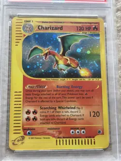 PSA 8 Charizard 6/165 Expedition E Series 2002 Pokemon Card Holo - Image 2