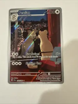 Pokemon TCG Persian Full Art Holo Rare Card 078/064 Shrouded Fable Illustration - Image 3