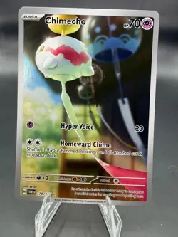 Pokemon TCG Chimecho Holo Card 179/167 Twilight Masquerade Series - Image 1