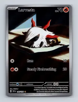 Larvesta 196 2024 Pokemon Surging Sparks Illustration Rare Card NM+ (a) - Image 1