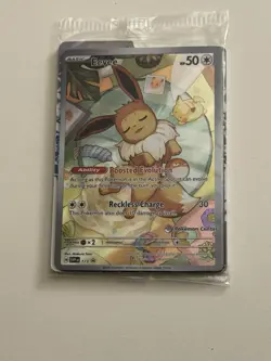 Sealed Eevee Promo SVP 173 Pokemon Center Stamped Card Prismatic Evolutions - Image 1