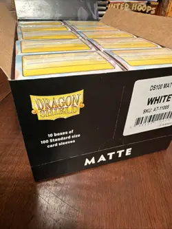 Case Of 10-Dragon Shield Matte White Protective Sleeves - 100 Pack 5706569110055 - Image 2
