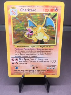 Pokemon TCG Charizard 4/102 Base Set 1999 Holo Rare WOTC Vintage - Image 1