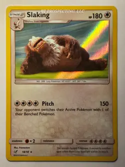 2019 Sun & Moon Detective Pikachu Slaking 18/18 Holo - Image 1