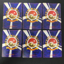 Fossil 1997 Normal Card Set of 6 Japanese Pokemon Card Old Back s007386 - Image 2