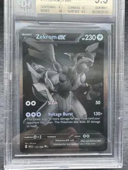 Pokemon TCG Zekrom EX 172/086 BWR Black Bolt 2025 BGS 9.5 GEM MINT English - Image 2