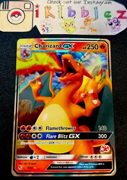 Charizard GX 9/68 NM Ultra Rare Full Art Holo Cool Charizard Stamp Pokemon Promo - Image 1