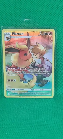 Flareon TG01/TG30 Brilliant Stars Trainer Gallery Pokemon TCG Near Mint Full Art - Image 1