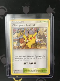 Pokemon Champions Festival STAFF Promo SM231 – 2019 Worlds | Free Shipping - Image 1
