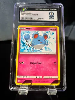2018 Pokemon 135/214 Marill Lost Thunder - CGC Guinness World Record Slab 1/1 - Image 1