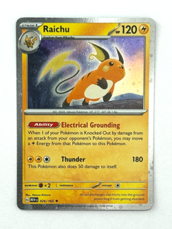 Pokemon TCG Raichu 026/165 Cosmos Holo Sam's Club Exclusive Promo SWIRL - Image 1