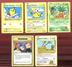 Evolutions 5x Secret Surfing Flying Pikachu Ex/NM 109 110 111 112 113 Pokemon - Image 1