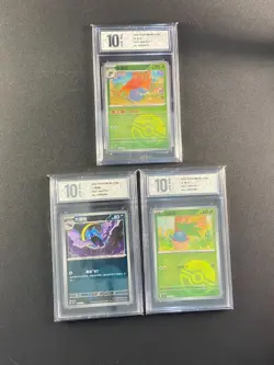 Pokemon TCG S-Chinese 151C-044 042 043 Gloom Golbat Bellsprout Grade10 - Image 1