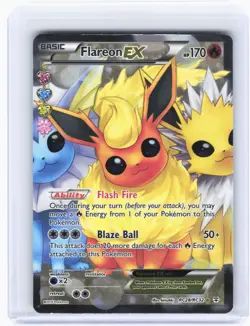 2016 Pokemon—Flareon EX (Full Art) #RC28 Generations: Radiant Collection—[DMG] - Image 1