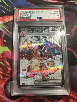 2023 Pokemon SV3 Japanese Charizard EX Super Rare 125/108 SR PSA 10 - Image 1