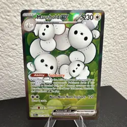 Pokemon TCG Maushold ex SV04: Paradox Rift 233/182 Full Art Holo Ultra Rare - Image 1