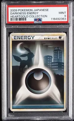 2009 POKEMON JPN HEARTGOLD COLL DARKNESS ENERGY PSA 9 - Image 1