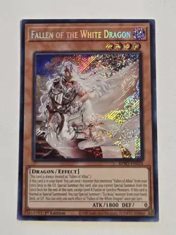Fallen of the White Dragon BPRO-EN024 Secret Rare Burst Protocol Yugioh Mint - Image 1