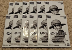 12x 3rd Anniversary Treasure Campaign Promo Pack ENGLISH One Piece TCG Luffy - Image 1