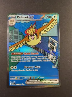 Pokemon Card Pidgeot EX 225/197SV03 Obsidian Flames Holo Rare Full Art SIR Rare! - Image 1