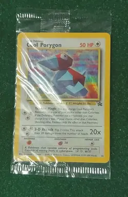 Rare Factory Sealed Pokemon Cool Porygon Black Star Promo Card Holo Original Bag - Image 1
