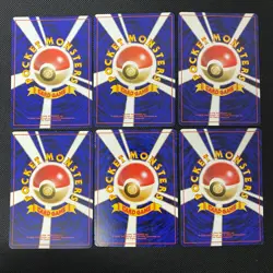 Fossil 1997 Normal Card Set of 6 Japanese Pokemon Card Old Back s007387 - Image 2