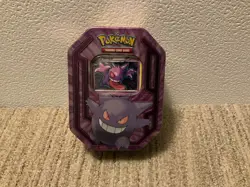 EMPTY POKEMON Champions Gengar Collectible Tin AND GENGAR HOLO CARD 60/162. - Image 2