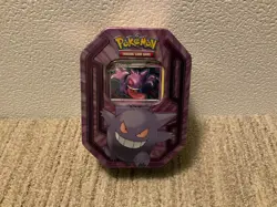 EMPTY POKEMON Champions Gengar Collectible Tin AND GENGAR HOLO CARD 60/162. - Image 3