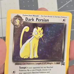 Dark Persian No HP Error Misprint Pokemon Card WOTC Black Star Promo 17 Holo - Image 3