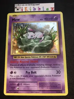 Mew 53/108 PL Holo Foil Rare Evolutions Pokemon Card. Free Tracked Shipping! - Image 1