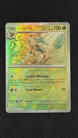 Pokemon Prismatic Evolutions **Leafeon 005/131** Holo Master Ball - Image 1
