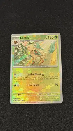 Pokemon Prismatic Evolutions **Leafeon 005/131** Holo Master Ball - Image 2