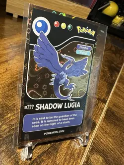 2024 Pokemon Pokedex Black Kanto #UUU Shadow Lugia Gold Heart Holo - Image 3