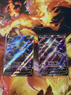 Pokemon Mewtwo v Full Art Holo Black Star Promos #SWSH229 Lot Of 2 - Image 1