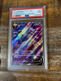 POKEMON 2022 GO Promo Full Art MEWTWO V SWSH229 PSA 9 Mint Elite Trainer Box 3 - Image 1