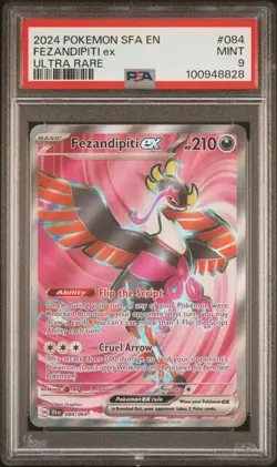 2024 PSA 9 Pokemon SFA Fezandipiti Ex Ultra Rare - Image 1