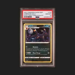 2021 POKEMON SWSH BLACK STAR PROMO | EVOLVING SKIES UMBREON HOLO SWSH129 PSA 10 - Image 1