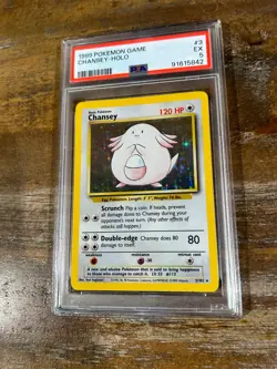 POKEMON 1999 Pokemon Game CHANSEY Holo #3 PSA 5 Excellent RARE - Image 1
